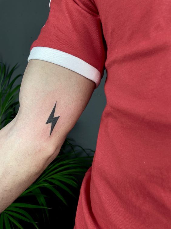 Simple Lightning Bolt Tattoo